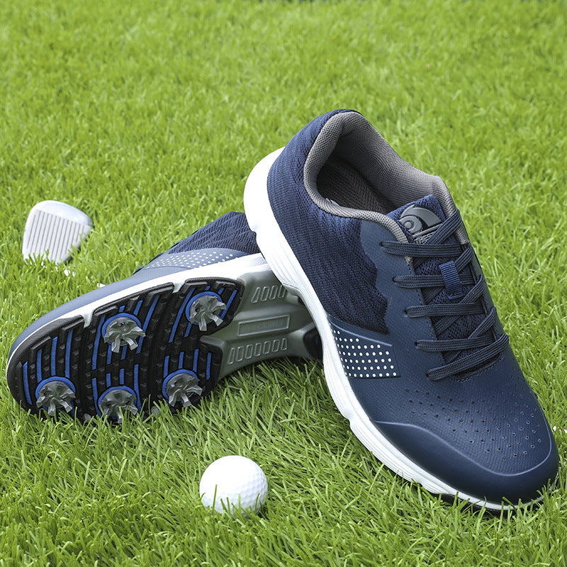 THESTRON Men's Big Size Waterproof Golf Shoes | Spiked Athletic Sneakers Size US 7-15 | T615