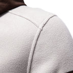 Men's Suede & Fleece Spliced Hoodie Jacket 2026 Winter Thick Warm Zip-Up Sweatshirt Casual Outerwear