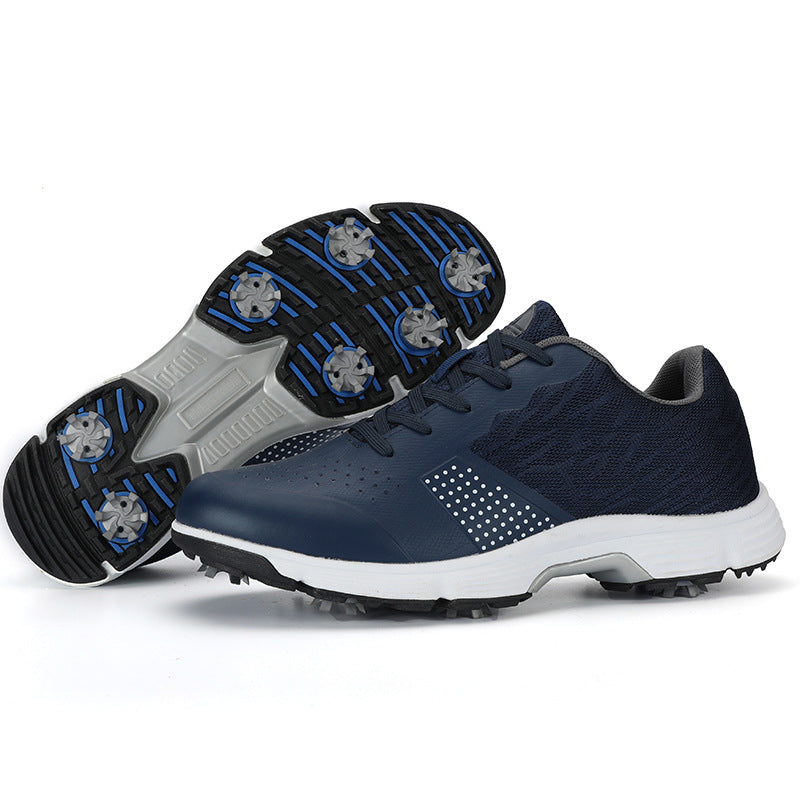 THESTRON Men's Big Size Waterproof Golf Shoes | Spiked Athletic Sneakers Size US 7-15 | T615