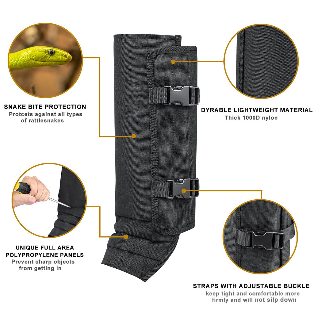 Anti-Snake Bite Leggings | Outdoor Hunting Leg Guards with Abrasion-Resistant Oxford Fabric | Puncture-Proof Gaiters for Hiking & Bushcraft | 0094