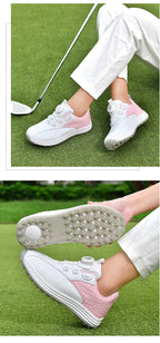 Packard Golf Shoes with Rotating Buckle | Anti-Slip Spiked Golf Madison Trainers | Breathable Microfiber Athletic Boots