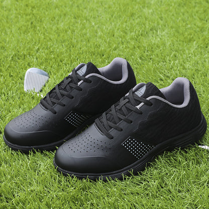 THESTRON Men's Big Size Waterproof Golf Shoes | Spiked Athletic Sneakers Size US 7-15 | T615