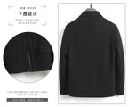 100% Wool Double-Faced Short Coat | Men’s Premium Tailored Overcoat | Warm Business Casual Outerwear | 86703