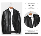 Men’s Genuine Cowhide Leather Jacket | Reversible Fur-Lined Mid-Length Coat | Business Casual Winter Outerwear | 8803