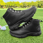 Thestron Men's High-Top Winter Golf Shoes Water-Resistant & Anti-Slip Spiked Trainers Big Sizes