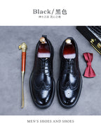 Men's Genuine Leather Dress Shoes | Premium Wedding & Business Formal Shoes - Elegant & Comfortable | 23558
