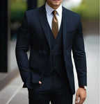 2026 Men‘s 3-Piece Suit Set | Loose Fit Wedding & Business Suit for Big & Tall Gentlemen | Cross-Border Formal Wear | SBT003