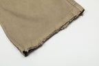 11KN American Vintage Cargo Pants | Distressed Khaki Work Pants | Slimming Straight-Leg Relaxed Fit Trousers for Men & Women | AK3210868
