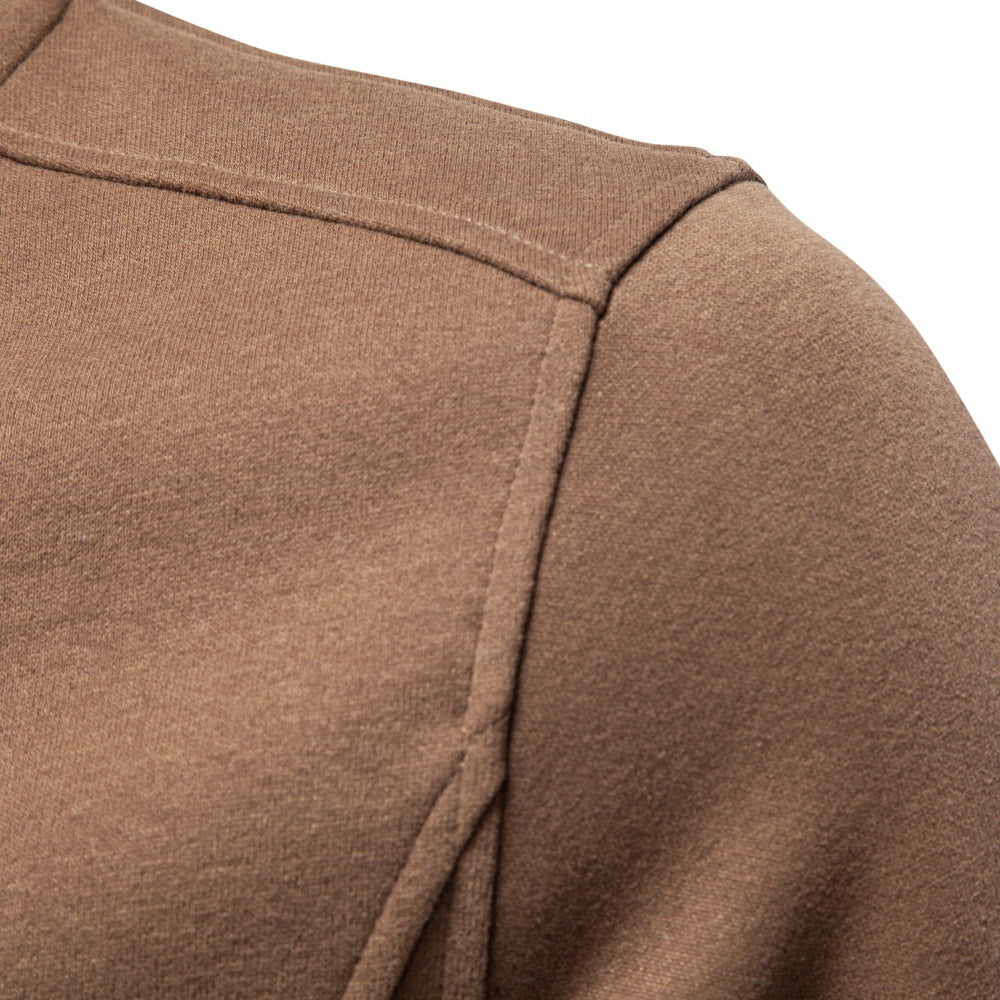 Men's Half-Zip Stand Collar Sweatshirt 2026 Autumn Business Casual Pullover | Slim Fit Cotton-Blend Fleece Top