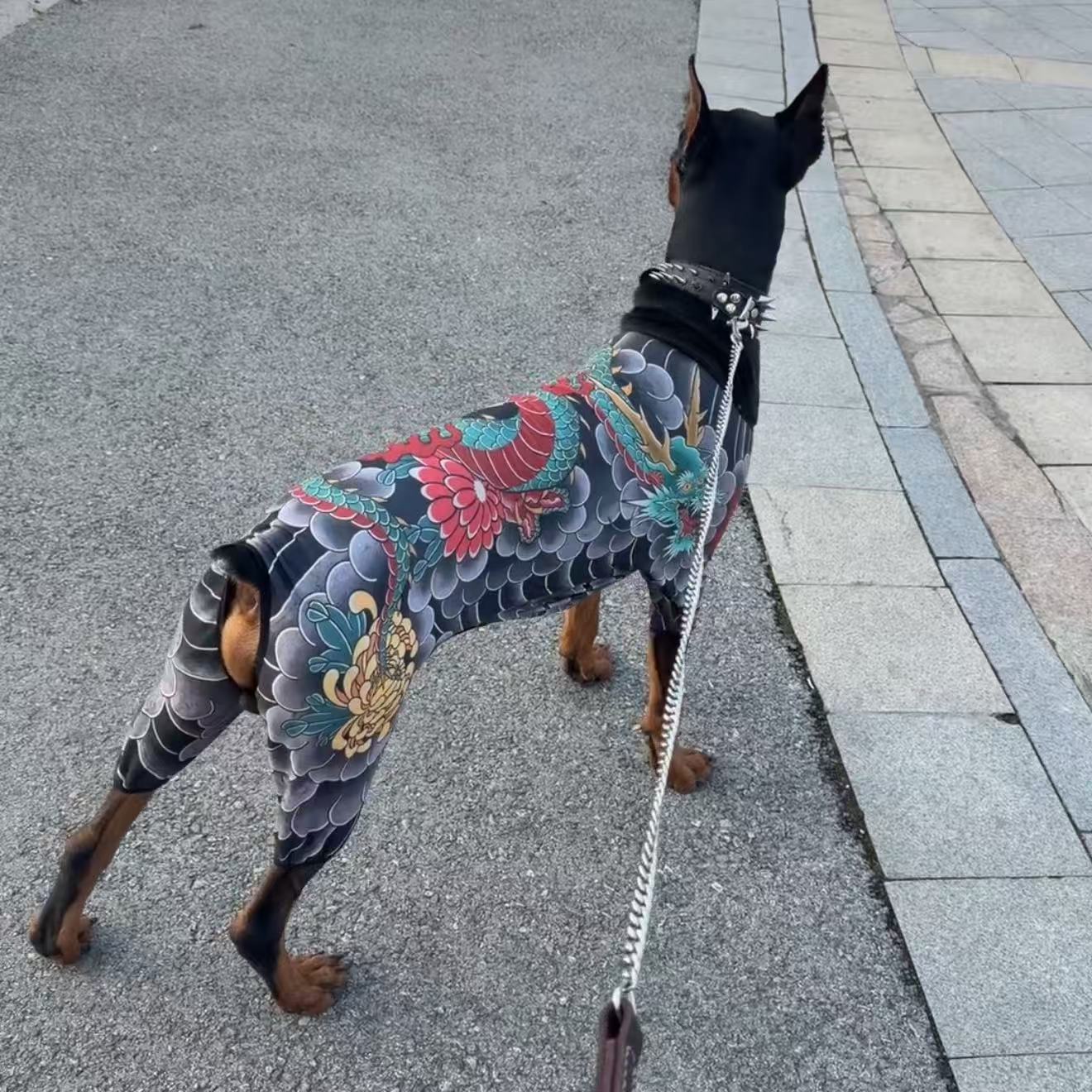 Doberman Pinscher Shirt Pet Tattooed T-Shirt for Cats & Dogs Universal 4-Legged Outfit
