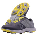 Men's Golf Shoes | Breathable Lace-Up Spiked Golf Sneakers | Lightweight & Durable Course Waterproof Trainers
