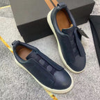 New Genia European Men's Loafers | Genuine Leather Slip-On Sneakers | Premium Casual Driving Shoes | 8611