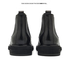 Men's Chelsea Boots | 2025 Autumn Winter British Retro Ankle Boots | Chunky Sole Leather Pull-On Boots | B3923