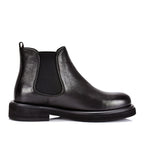 TELUOLU Men's Chelsea Boots | Genuine Leather High-Top Chukka Boots | British Retro Chunky Heel Ankle Boots | T93703