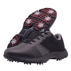 Men's Golf Shoes | Breathable Lace-Up Spiked Golf Sneakers | Lightweight & Durable Course Waterproof Trainers