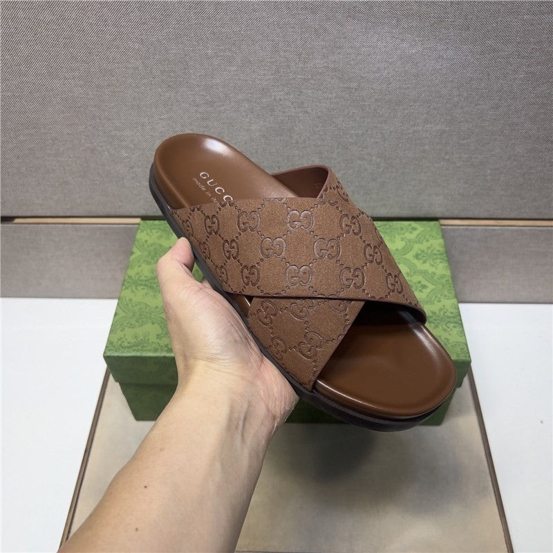 Men‘s Genuine Leather Slide Sandals | Summer Outdoor Casual Flip Flops | Anti-Slip Beach & Streetwear Sandals | 3001