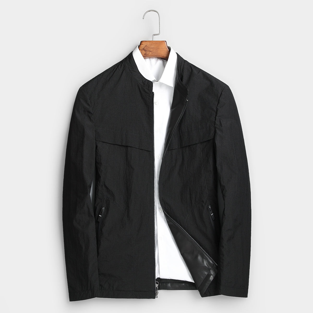 Men’s Genuine Cowhide Leather Jacket | Reversible Fur-Lined Mid-Length Coat | Business Casual Winter Outerwear | 8803
