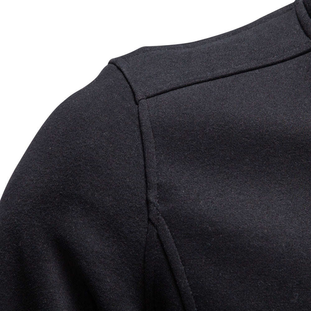 Men's Half-Zip Stand Collar Sweatshirt 2026 Autumn Business Casual Pullover | Slim Fit Cotton-Blend Fleece Top