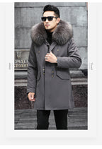 Snow Lotus Men's Mink Fur Parka 2025 Winter Detachable Mink Lining Long Coat Luxury Slim-Fit Fur-Trimmed Jacket | 215