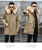 Snow Lotus Men's Mink Fur Parka 2025 Winter Detachable Mink Lining Long Coat Luxury Slim-Fit Fur-Trimmed Jacket | 215
