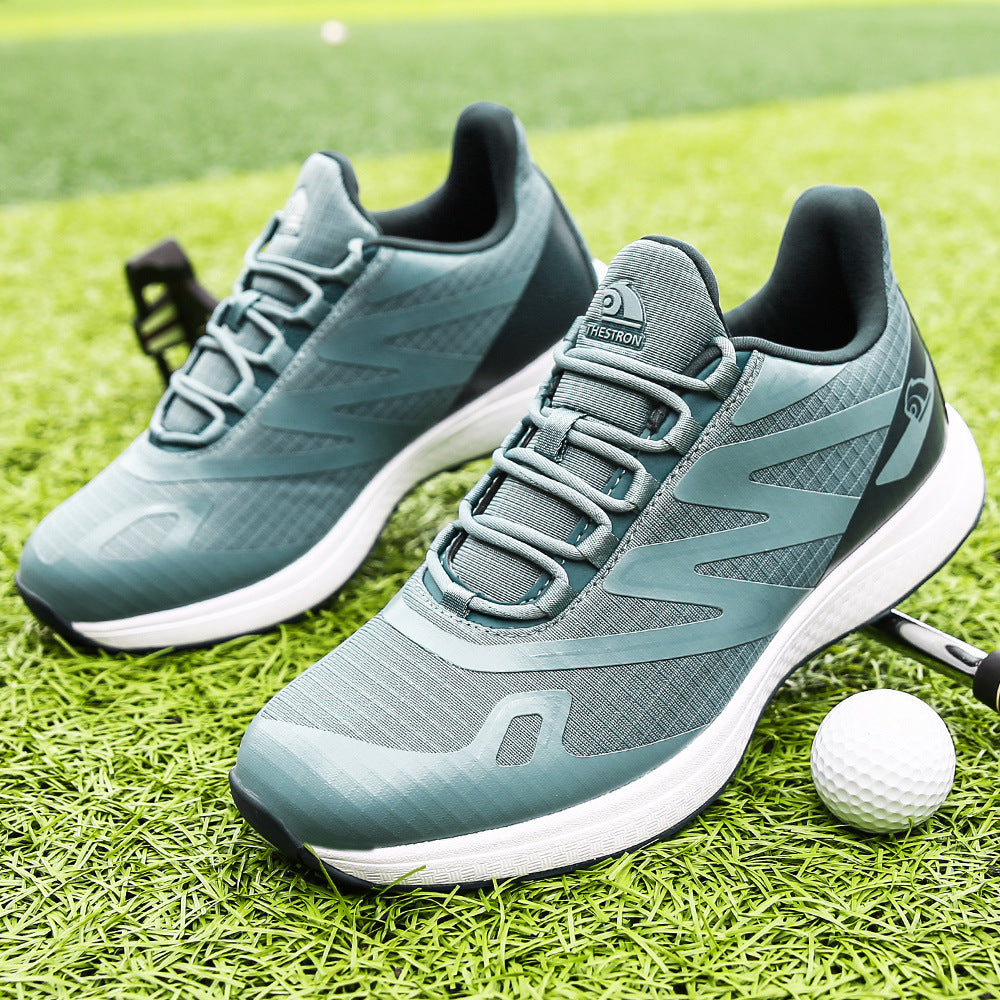 Thestron Men's Mesh Golf Shoes | Breathable Spikeless Sneakers | Lightweight Summer & Training Footwear | 916