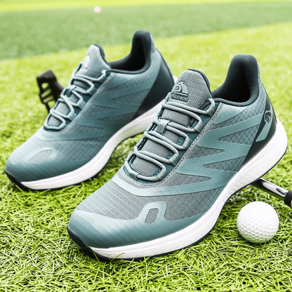 Thestron Men's Mesh Golf Shoes | Breathable Spikeless Sneakers | Lightweight Summer & Training Footwear | 916
