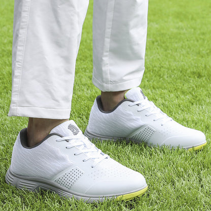 THESTRON Men's Big Size Waterproof Golf Shoes | Spiked Athletic Sneakers Size US 7-15 | T615