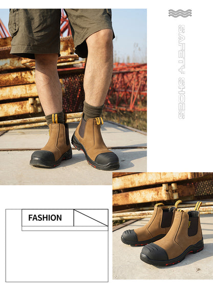 Zhengu Composite Toe Safety Shoes European Standard Slip-On Work Boots Anti-Puncture & Electrical Hazard Protection | L603