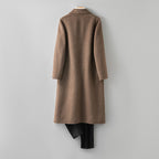 100% Wool Double-Faced Long Overcoat | Men’s Premium Knee-Length Wool Coat | Tailored Business & Casual Outerwear | 86713
