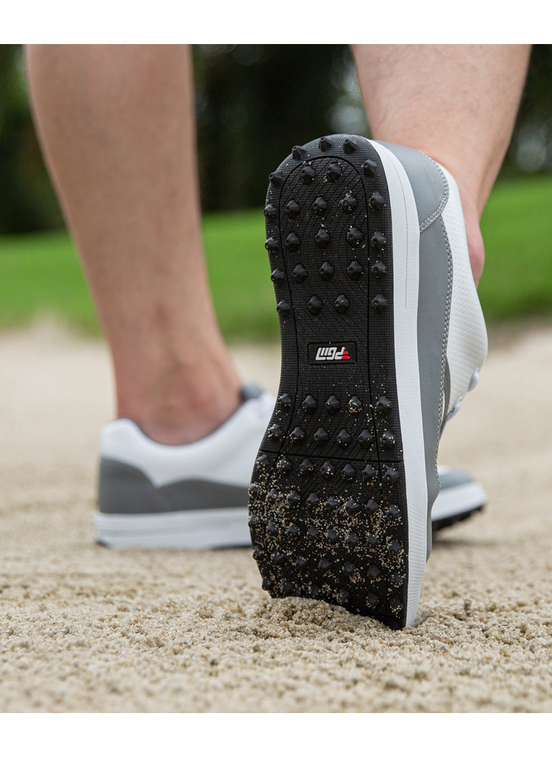 PGM Men's Waterproof Golf Shoes Spiked Athletic Sneakers All-Terrain Golf & Casual Footwear | XZ299