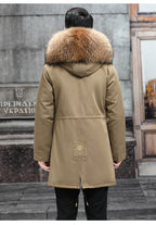 Snow Lotus Men's Mink Fur Parka 2025 Winter Detachable Mink Lining Long Coat Luxury Slim-Fit Fur-Trimmed Jacket | 215