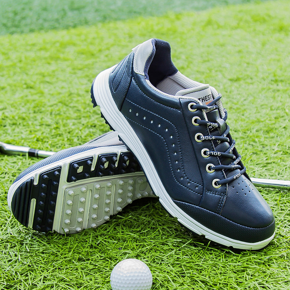 THESTRON Men's Spikeless Golf Shoes Big Size Training & Casual Golf Sneakers All-Season Breathable Footwear | 718