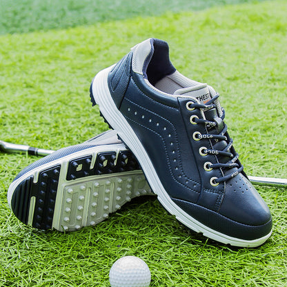 THESTRON Men's Spikeless Golf Shoes Big Size Training & Casual Golf Sneakers All-Season Breathable Footwear | 718