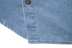 Herren-Jeanshemd mit verwaschenem Muster – Langarm, 100 % Baumwolle, lässiges Button-Up-Oberteil | 6025 