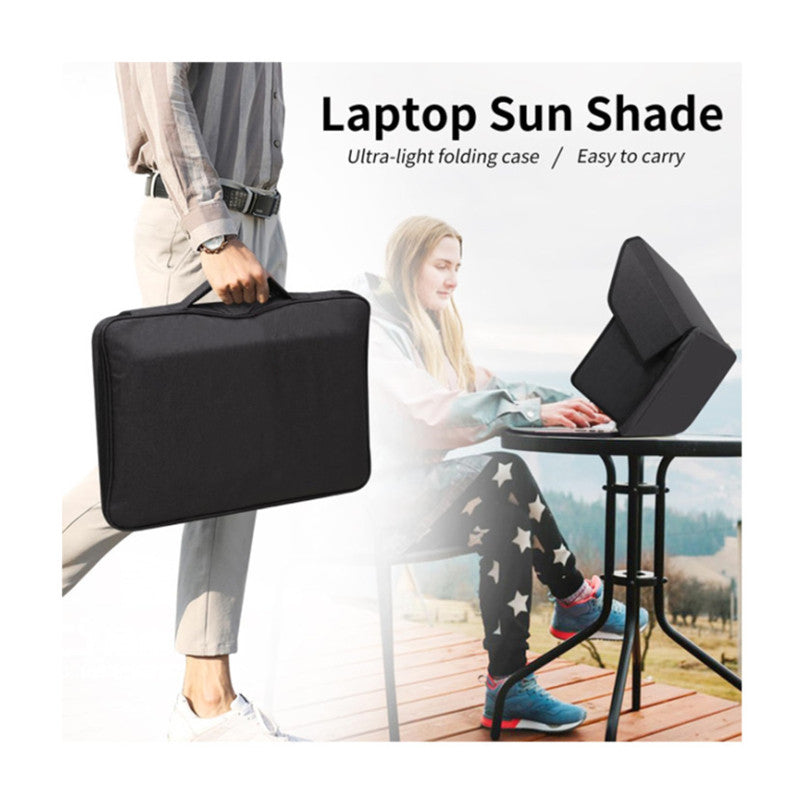 Outdoor Laptop Sun Shade Cover | Portable Privacy Screen for 12-14＂16＂Laptops | Foldable Anti-Glare Shield for Work & Travel | APJ619