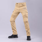 MOTOJSMT Motorcycle Riding Jeans | Casual Cargo Pants with Protective Armor | Zipper Pocket Racing Trousers for Summer | MOTOJSMT