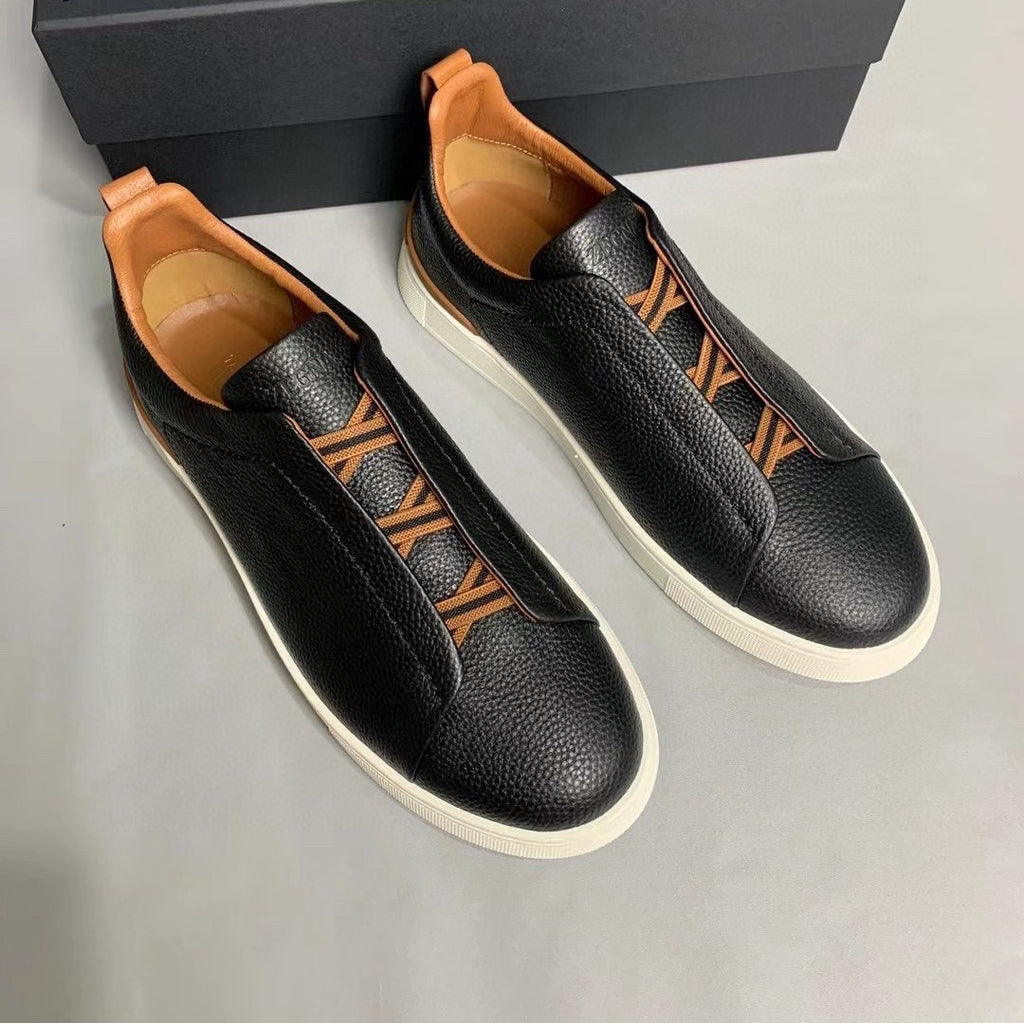 New Genia European Men's Loafers | Genuine Leather Slip-On Sneakers | Premium Casual Driving Shoes | 8611