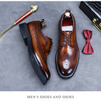 Men's Genuine Leather Dress Shoes | Premium Wedding & Business Formal Shoes - Elegant & Comfortable | 23558