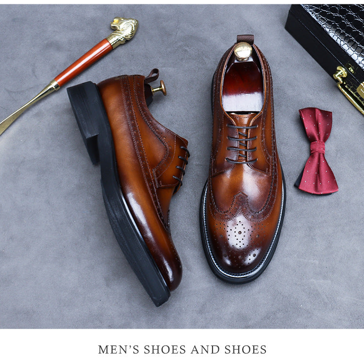 Men's Genuine Leather Dress Shoes | Premium Wedding & Business Formal Shoes - Elegant & Comfortable | 23558