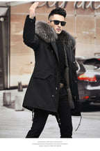 Snow Lotus Men's Mink Fur Parka 2025 Winter Detachable Mink Lining Long Coat Luxury Slim-Fit Fur-Trimmed Jacket | 215