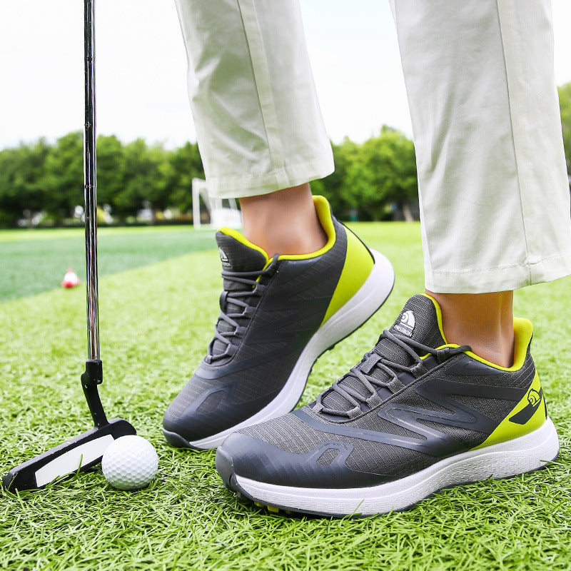 Thestron Men's Mesh Golf Shoes | Breathable Spikeless Sneakers | Lightweight Summer & Training Footwear | 916