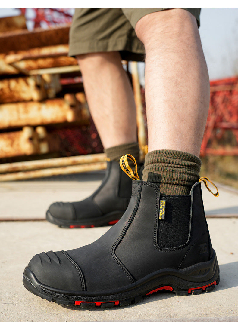 Zhengu Composite Toe Safety Shoes European Standard Slip-On Work Boots Anti-Puncture & Electrical Hazard Protection | L603