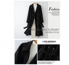 100% Wool Long Trench Coat with Belt | Men’s Knee-Length Double-Faced Wool Overcoat | Premium Winter Outerwear Trench coat