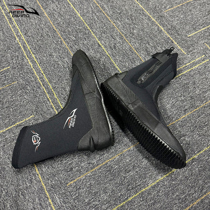 KEEP DIVING 5mm Neoprene Dive Boots | High-Elasticity Vulcanized Water Shoes for Diving & Fishing | Thermal Slip-On Boots | DB-151