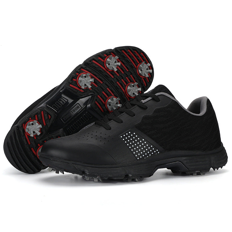 THESTRON Men's Big Size Waterproof Golf Shoes | Spiked Athletic Sneakers Size US 7-15 | T615