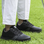 THESTRON Men's Big Size Waterproof Golf Shoes | Spiked Athletic Sneakers Size US 7-15 | T615