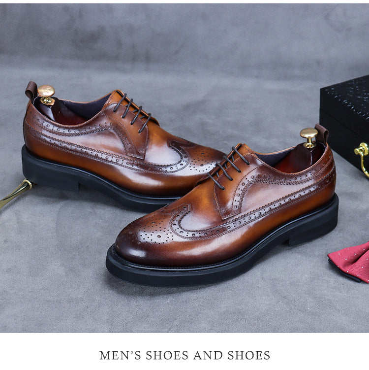 Men's Genuine Leather Dress Shoes | Premium Wedding & Business Formal Shoes - Elegant & Comfortable | 23558