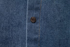 Herren-Jeanshemd mit verwaschenem Muster – Langarm, 100 % Baumwolle, lässiges Button-Up-Oberteil | 6025 