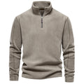 Herren Fleece Pullover Sweatshirts | Herbst-Winter 2025 Europa Mode | Half-Zip Stehkragen Tops | HD08 