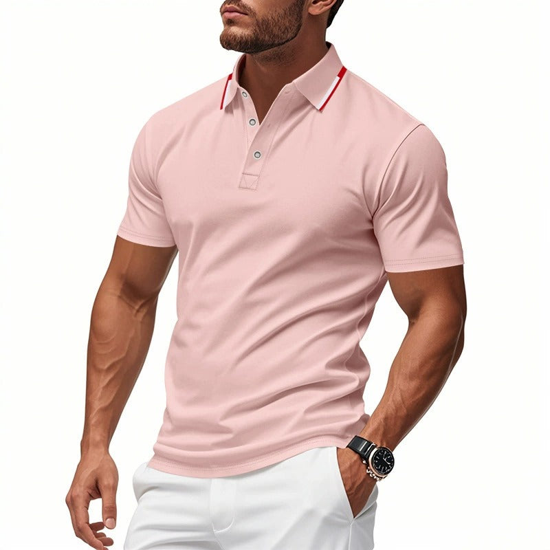 Schnelltrocknendes Golf-Poloshirt für Herren – Kurzarm-Sommer-Business-Casual-Oberteil | DS-2108